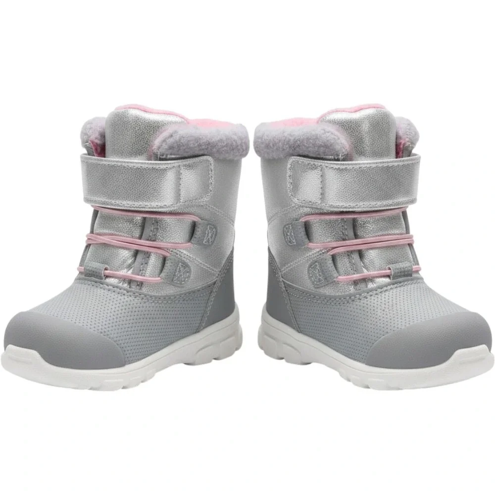 See Kai Run Sam Silver Shimmer Waterproof Winter Boots Toddler size 5 EU 21